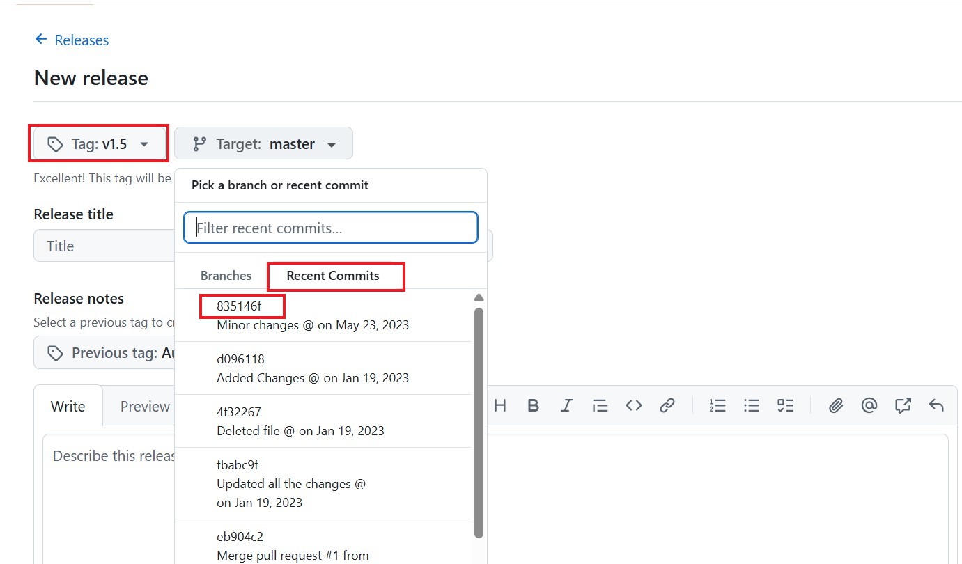 How to tag a commit in GitHub using GUI Method 10